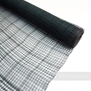 Vintage Grid Lattice Sinamay Abaca Fabric - 1/2m - For Millinery (Hat Making) - Petrol Navy
