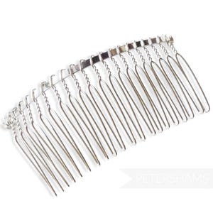 Pettine per capelli in metallo placcato argento da 8,5 cm (3,25") per fascinators e cappelleria