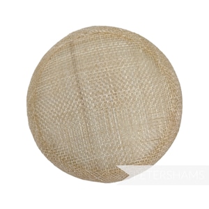 10.5cm Round Sinamay Fascinator Hat Base for Millinery & Hat Making - Natural
