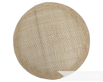 10.5cm Round Sinamay Fascinator Hat Base for Millinery & Hat Making - Natural