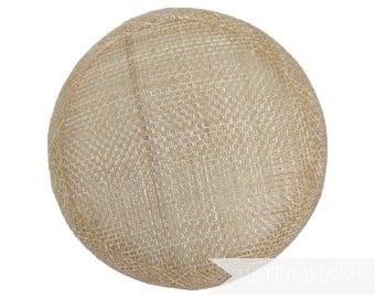 Natürliche 10,5 cm runde Sinamay Fascinator-Hutbasis für Hutmacherwaren & Hutherstellung