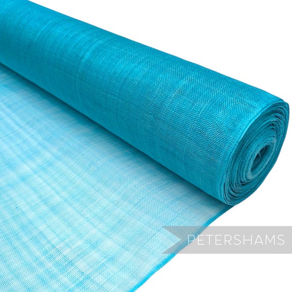 Turquoise Sinamay Fabric for Millinery, Hat & Fascinator Making 1/2 Metre