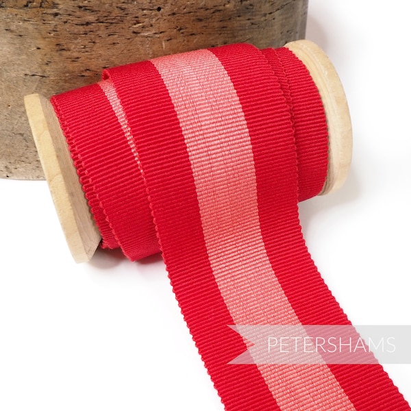 Big Stripe 45mm Cotton Millinery Petersham Hat Ribbon for Hat Making - 1m - Rouge et Rose