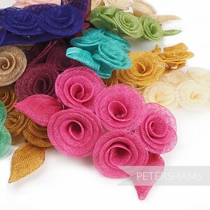 Sinamay Flower Hat Mount 'Florence' for Millinery & Hat Making - Beige image 3