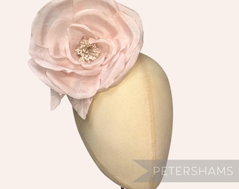Blush Silk 16cm Millinery 'Amy' Flower for Fascinators & Hat Making