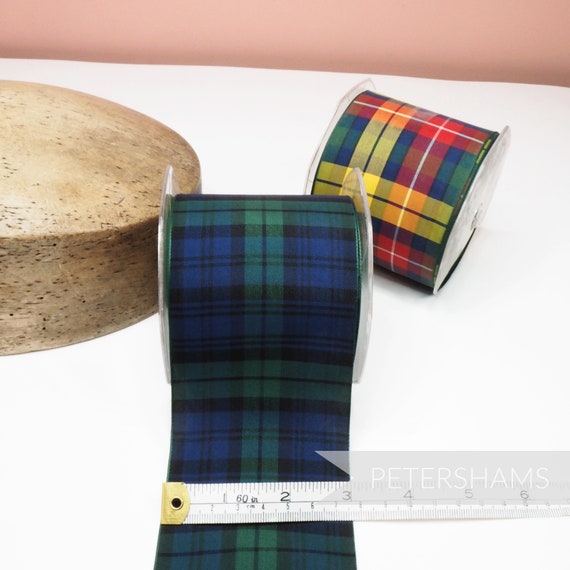 Berisfords Woven Edge Ribbon - Tartan Berisfords Woven Edge Ribbon - Tartan
