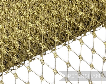 Metallic Gold 9 Inch (23cm) Veiling  for Fascinators and Millinery