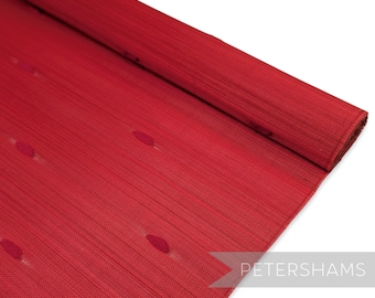 Red Yarn Dotted Buntal / Jinsin Fabric for Hat Making and Millinery - 1/2m