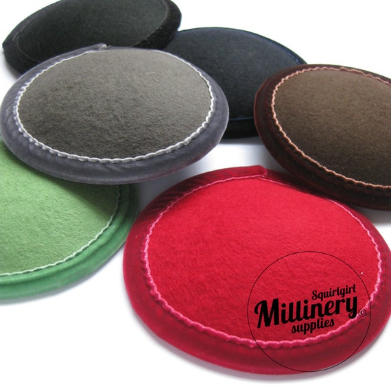Items similar to Bulk Buy Round Wool Felt & Velvet Fascinator Hat Bases