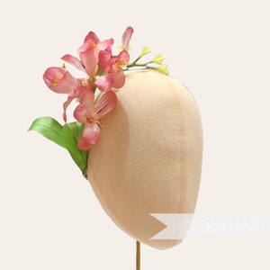 Vintage 1950s-60s German 'Helen' Freesia Millinery Fascinator Flower Hat Mount - Victorian Rose