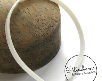 White Plastic Headband Core Blanks (for you to cover) - 10mm Wide