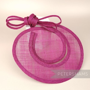 Sinamay Swirl - Make an Instant Fascinator for Hat Making & Millinery - Cerise