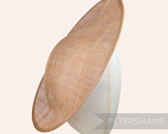 Toffee Large 34cm 'Maggie' Oval Sinamay Fascinator Hat Base for Millinery and Hat Making