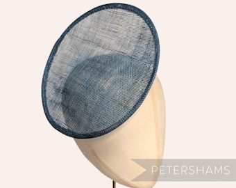 Teal Rounded Scoop 21cm Sinamay Fascinator Hat Base for Millinery & Hat Making