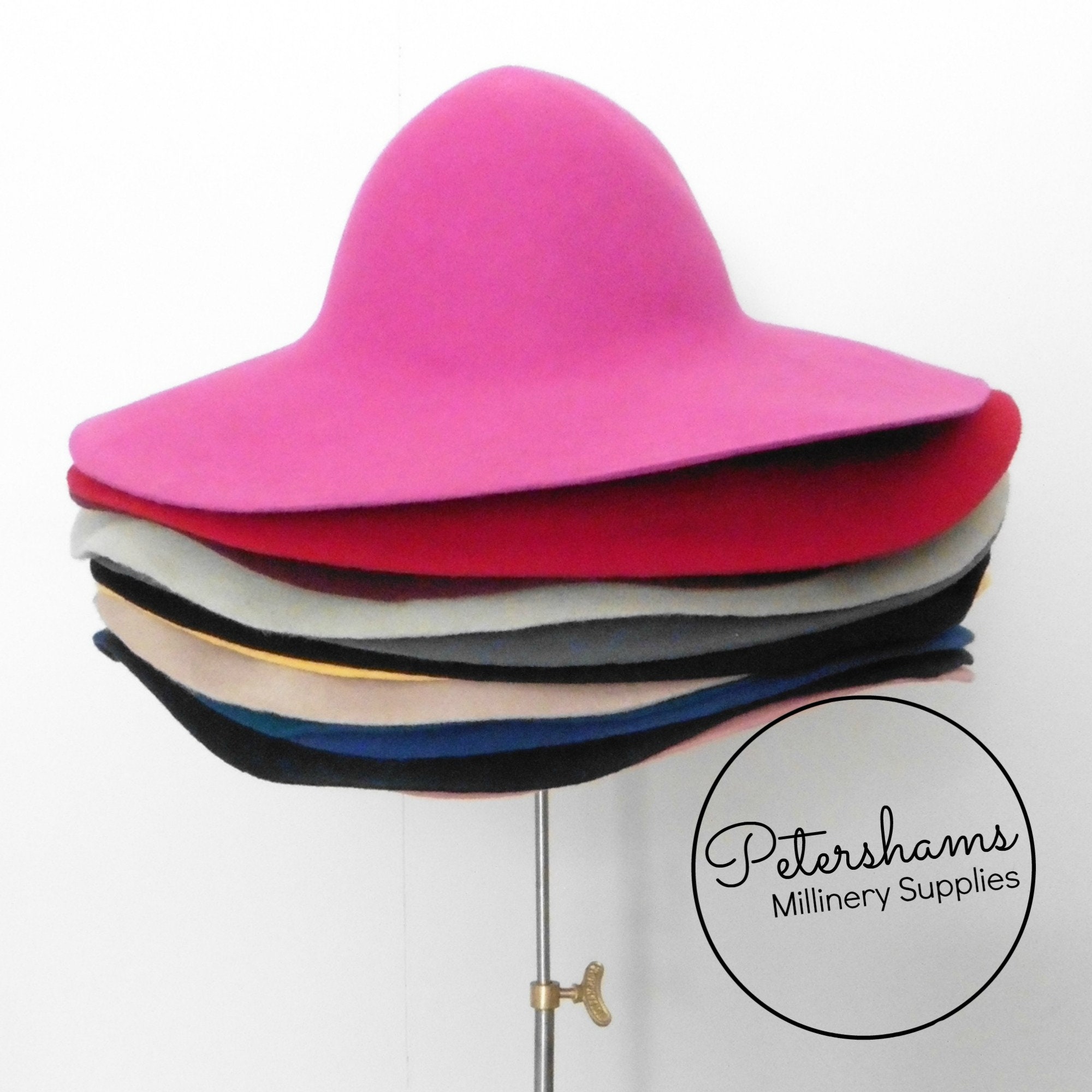 13 Visca Straw Capeline Hat Bodies - Millinery Supply Shop Black / V/