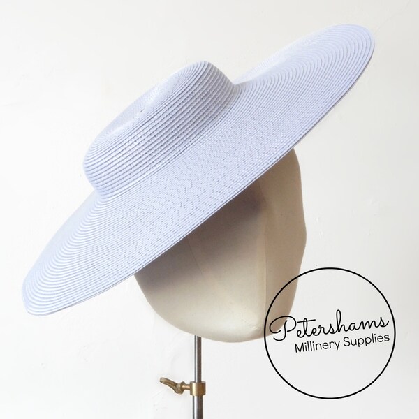 Cartwheel Polybraid Fascinator Hat Base for Millinery & Hat Making - Periwinkle