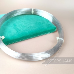 Plastic Hat Brim Wire for Millinery and Hat Making 1.2mm - Clear