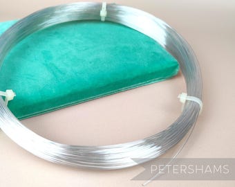 Plastic Hat Brim Wire for Millinery and Hat Making 1.2mm - Clear