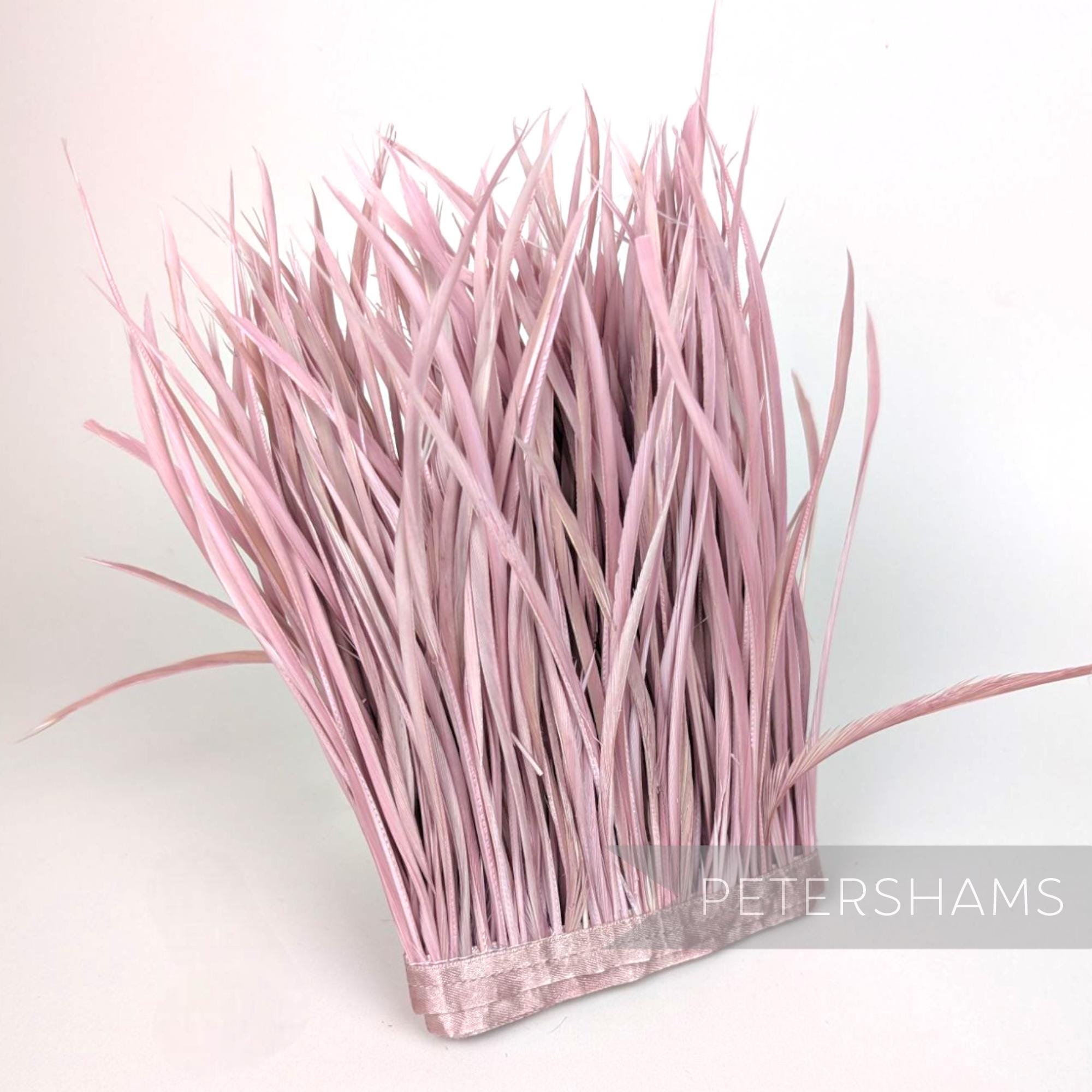 Extra Long Goose Biot Feather Fringe for Millinery, Hat Making & Fascinators - Dusky Pink