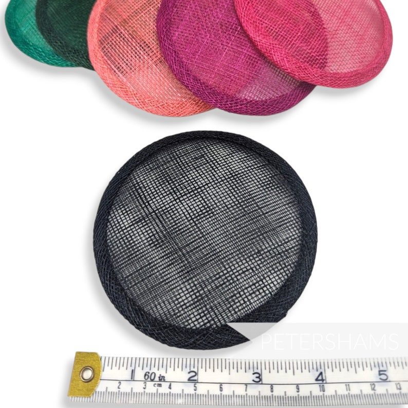Base ronde de chapeau bibi Sinamay de 10,5 cm pour la chapellerie et la fabrication de chapeaux Ivoire image 3