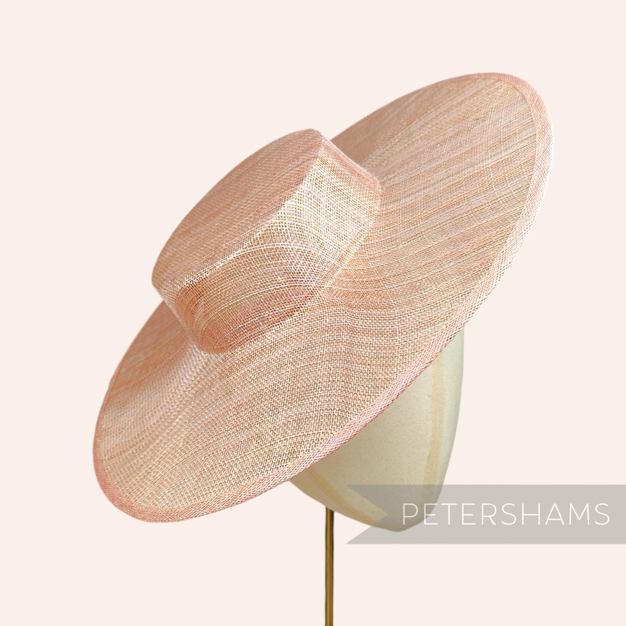 Vintage Ivory Fascinator Hat 1950s–1960s Sinamay Millinery Base White Wide Brim Sinamay Hat Church Kentucky Derby Hat  main image 2
