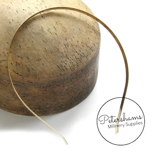 5mm Metal Headbands for Fascinator Making, Millinery - Gold Plated