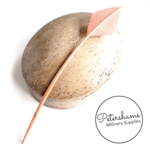 Arrowhead Turkey Quill Feather for Millinery, Hats & Fascinators - Blush