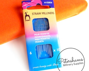 Pony Gold Tip Straw Millinery Needles 10pk - Size 6