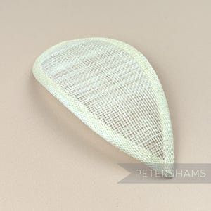 Teardrop Sinamay Fascinator Hat Base for Millinery & Hat Making - Ivory