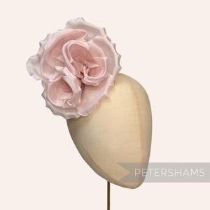 Blush Silk 'Danielle' Large 15cm Rose Millinery Fascinator Flower Hat Mount