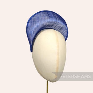 Halo Crown Sinamay Fascinator Hat Base for Hat Making and Millinery - Deep Royal Blue