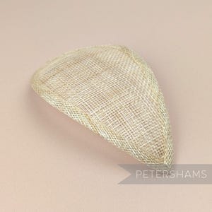 Teardrop Sinamay Fascinator Hat Base for Millinery & Hat Making - Natural