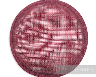 Bordeauxrot 13,5 cm runde Sinamay Fascinator-Hutbasis für Hutmacherwaren & Hutherstellung