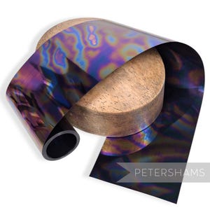 Metallic Oil Slick Sequin Film 12.5cm Wide for Millinery, Hat Making & Crafts - Dark