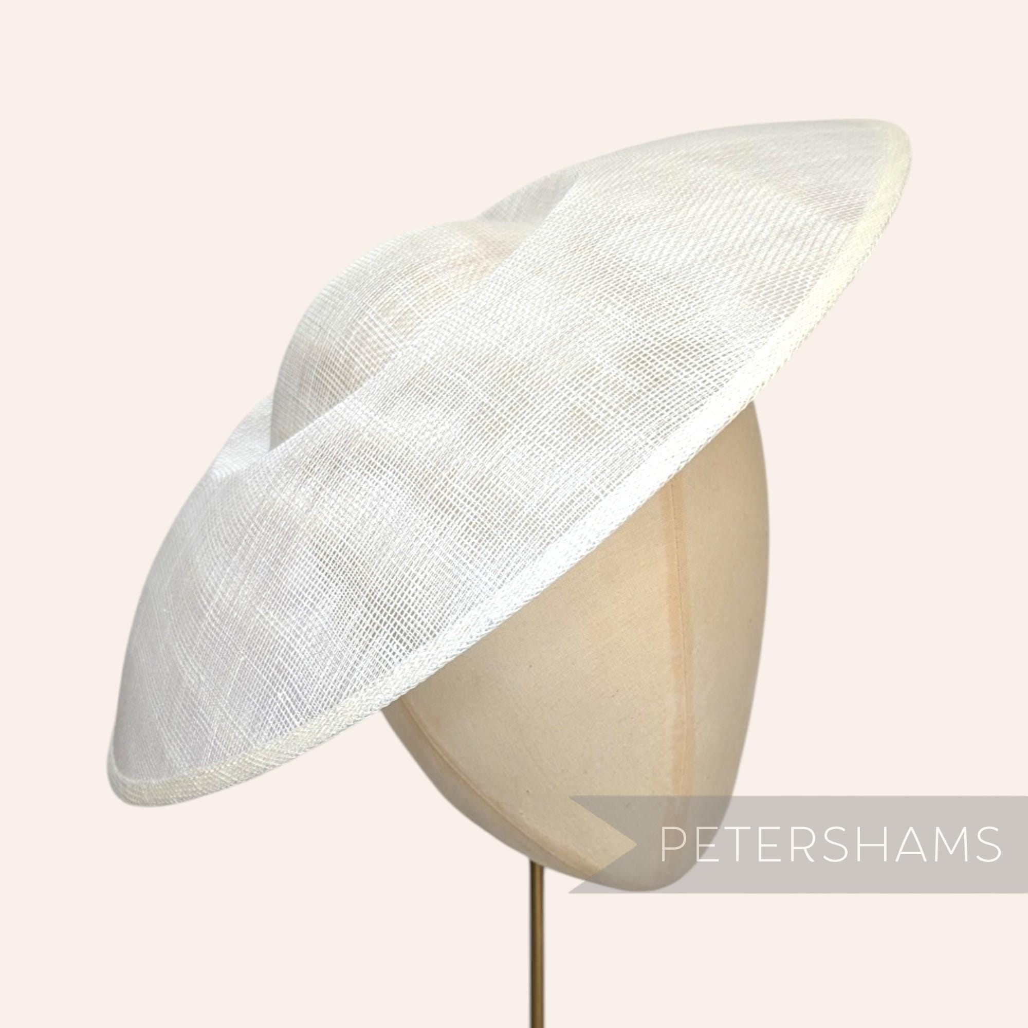 1950 Era Saucer Hat by Charmaine Champagne Color Swiss braided floral art - all the fun of a big dramatic hat  main image 4