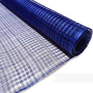 Basket Weave Sinamay Fabric - 1/2 metre - For Millinery and Hat Trimming - Deep Royal Blue