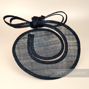 Sinamay Swirl - Sofortiger Fascinator für Hutmacher & Hutmacher - Schwarz