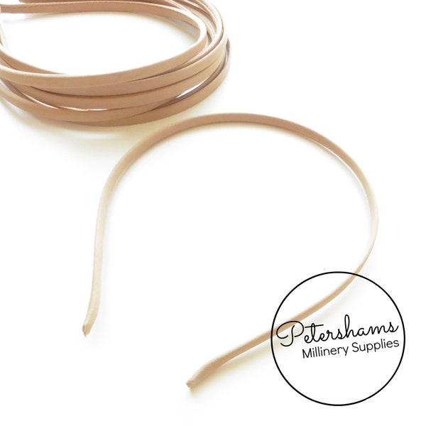 Bandeau en métal satiné 5 mm pour fascinateurs et chapellerie - Blonde