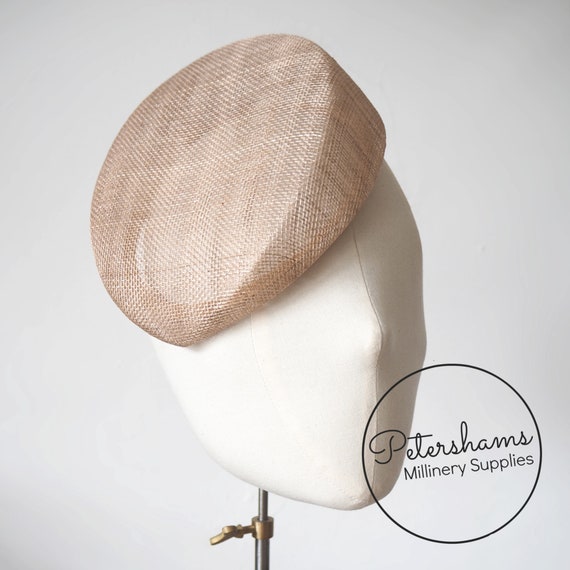 /'Betty/' Sloped Pillbox Sinamay Fascinator Hat Base for Millinery /& Hat Making