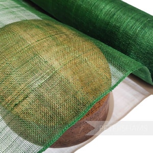 Sinamay Fabric for Millinery, Hat & Fascinator Making 1/2 Metre Bottle Green image 4