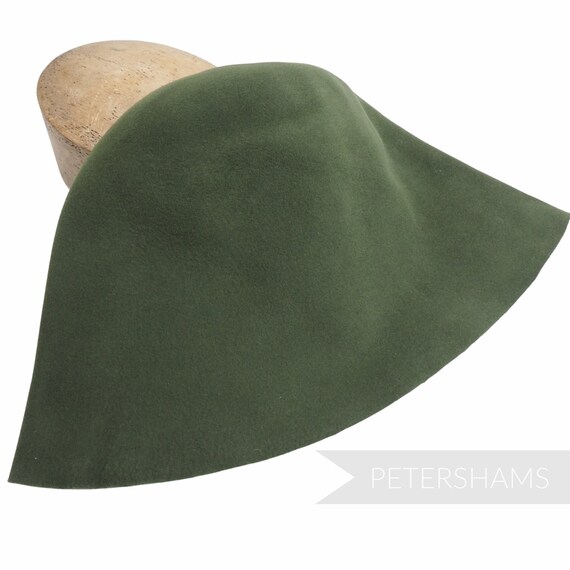 Wool Felt Cone Hat Body Moss 