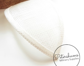 Teardrop Sinamay Fascinator Hutbasis für Millinery & Hutherstellung - Ivory