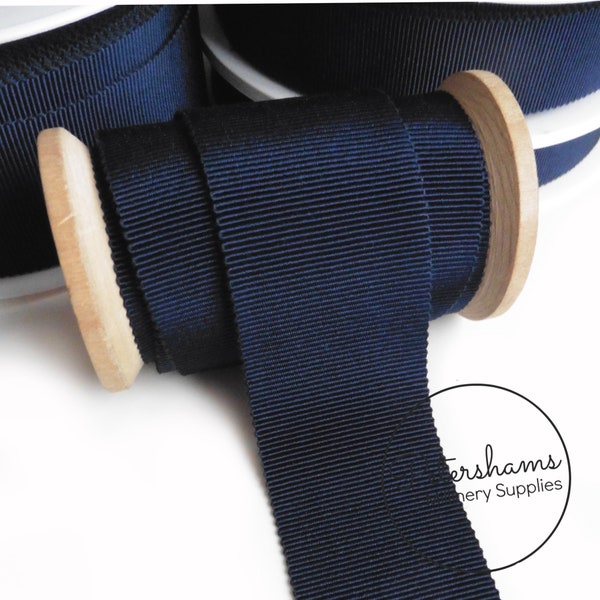 French Navy French Millinery Petersham Ribbon 3 Sizes (15mm No.3, 25mm No.5, 40mm No.10)