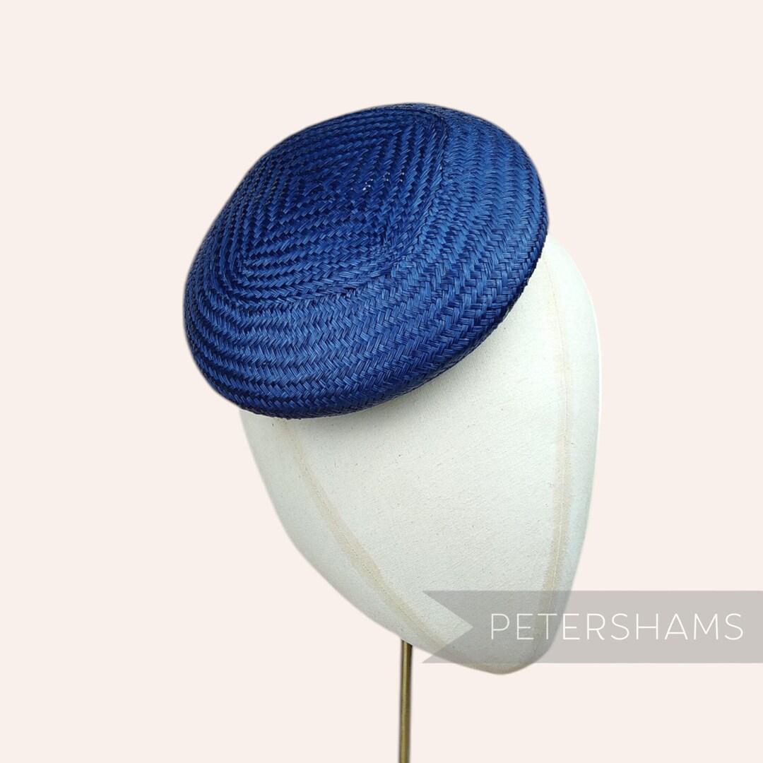 17cm Round Buntal Straw Button Millinery Fascinator Hat Base - French ...