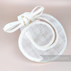 Sinamay Swirl - Make an Instant Fascinator for Hat Making & Millinery - White