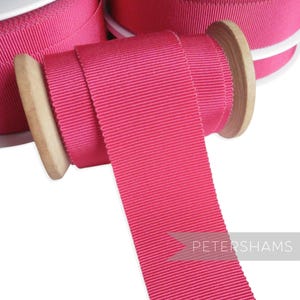 Fuchsia Pink French Millinery Petersham Ribbon 3 Sizes (15mm No.3, 25mm No.5, 40mm No.10)