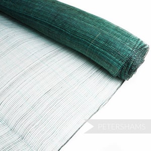 2-Tone Sinamay Abaca Fabric - 1/2m - For Millinery (Hat Making) - Jade Black