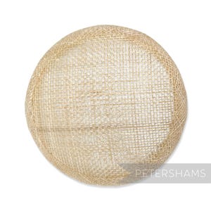 10.5cm Round Sinamay Fascinator Hat Base for Millinery & Hat Making - Natural