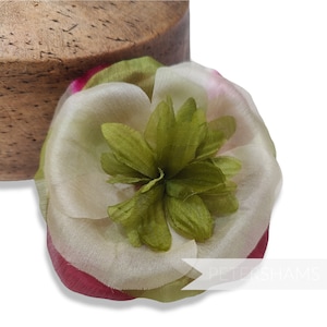 10cm &#39;Aubriella&#39; Silk Flower Blossom Millinery Hat Mount for Hat Trimming - Green