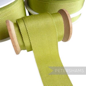 Spring Green French Millinery Petersham Ribbon 3 Sizes (15mm No.3, 25mm No.5, 40mm No.10)